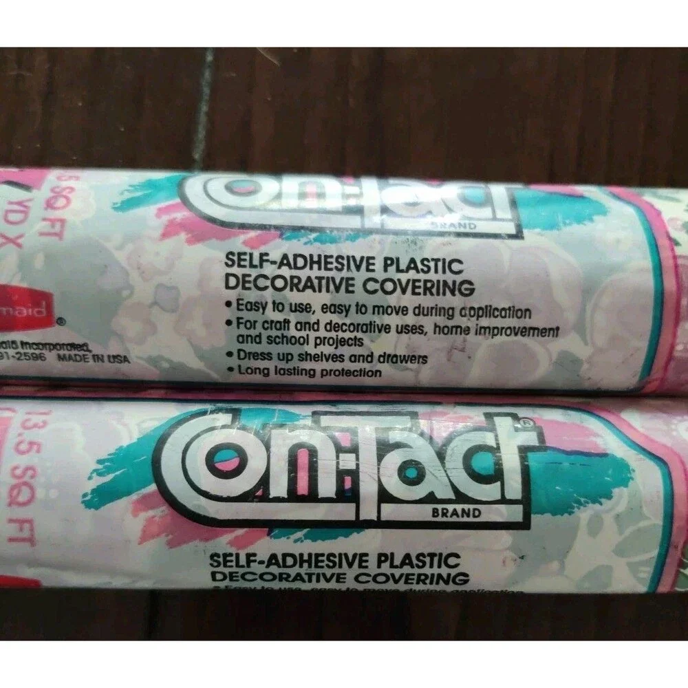 Rubbermaid Contact Paper English Rose Vintage 1987 Lot Of 2 Rolls